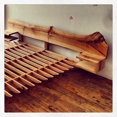 Related image Live Edge Headboard, Live Edge Bed, Wooden Bed Frame, Bed Frame Design, Floating Bed, Live Edge Furniture, Diy Bed Frame, Headboard Designs, Live Edge Wood