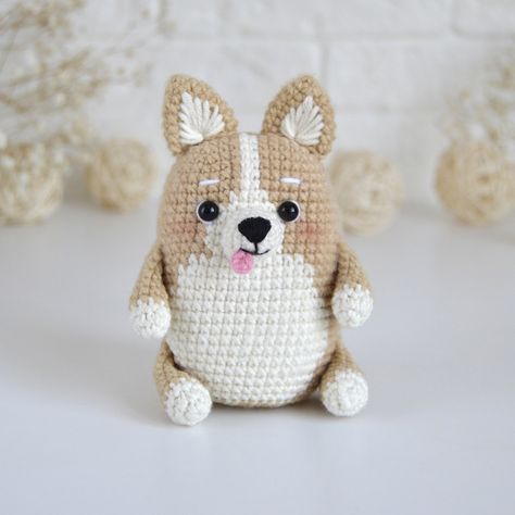 Corgi Dog Crochet Pattern, Amigurumi Corgi, Corgi Crochet Pattern, Crochet Corgi Pattern Free, Corgi Crochet, Crochet Corgi, Crochet Dog Amigurumi, Crochet Dog Patterns, Easy Crochet Animals