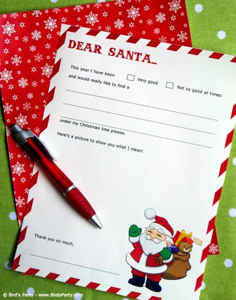 FREE Party Printables: "Dear Santa" Letter Template! Bird's Party Blog Free Santa Letter Template, Free Letters From Santa, Printable Letter Templates, Dear Santa Letter, Santa Template, Santa Letter Template, Santa Letter Printable, Letter To Santa, Party Printables Free