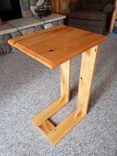 Slide Under End Table : 5 Steps (with Pictures) - Instructables Minwax Wood Stain, Wood Furniture Plans, Diy End Tables, Diy Sofa Table, Прикроватные Тумбочки, C Table, Unique Coffee Table, Couch Table, Trestle Table