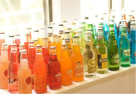 Rainbow Wedding Theme, Rainbow Drinks, Soda Bar, Rainbow Wedding, Birthday Party Planning, Rainbow Theme, Rainbow Party, Neon Party, Soda Bottles