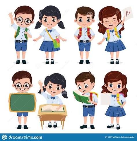 School classmate students character vector set. Back to school classmates kids e #Sponsored , #students, #character, #classmates, #School, #classmate Student Drawing Easy, School Students Drawing, Student Character, Crab Cartoon, Student Clipart, Student Images, Recycle Logo, Student Cartoon, Standing Pose