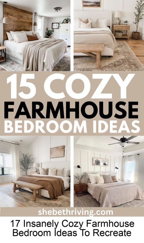 OMG! I'm obsessed with these farmhouse bedroom ideas. As I'm getting ready to redecorate my room, these bedroom inspiration literally have me obsessed. I just went to IKEA to buy some decor. I'm so excited to get started on this bedroom project! Modern Farmhouse Bedding With Grey Walls, Cozy Farmhouse Beds, Bedding With White Comforter, Master Bedding Ideas Farmhouse, Small Farmhouse Bedroom Ideas Simple, Bedroom Ideas Farmhouse Modern, Boho Chic Farmhouse Bedroom, Farmhouse Gray Bedroom, Joanna Gaines Master Bedrooms Decor