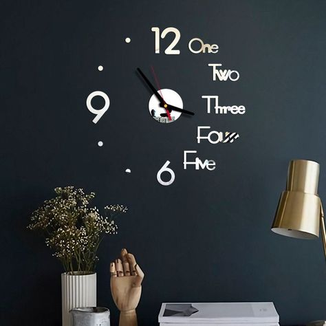 Digital Wall Clock 3D Mirror Surface Decal Silent Clock Home Office Decor Wall Clock for Office Bedroom Wall Clock Sticker, Bedroom Wall Clock, 3d Wall Clock, 3d Mirror, Diy Wall Clock, Digital Wall Clock, Fashion City, Mirror Wall Clock, Diy Clock Wall