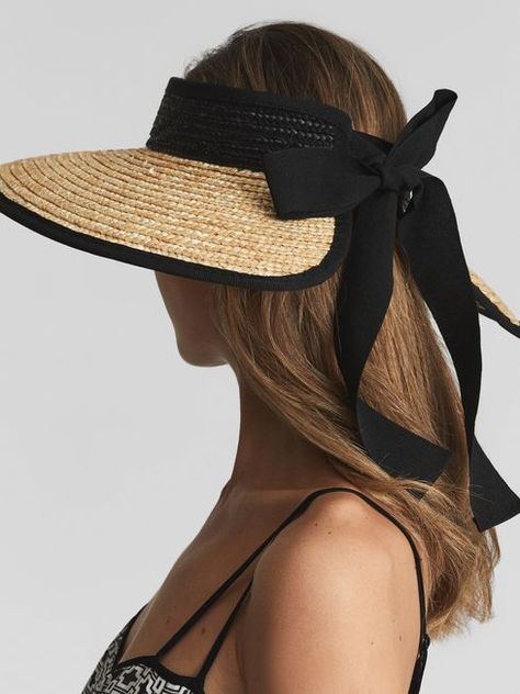 Raffia Sun Hat, Visor Hairstyles, Hat Types, Summer Styling, Euro Summer, Summer Hat, Head Accessories, Of Model, Dress Inspo