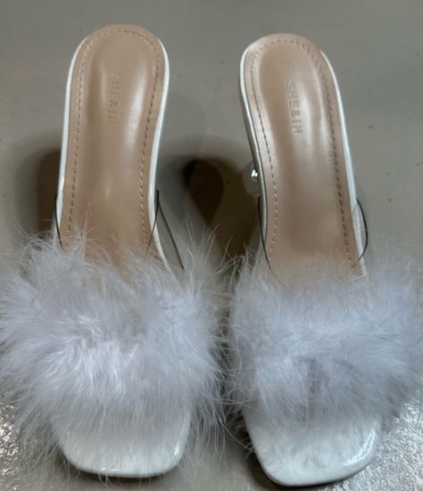 Heeled Slippers, Shein Shoes, White Slippers, Bachelorette Party Outfit, Bridal Heels, Cream White, Bachelorette Party, Party Outfit, Shoes Women Heels