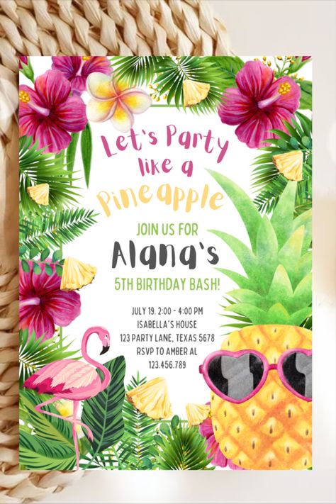 Editable Pineapple Birthday Invitation Lets Party Like a Pineapple Invite Tropical Party Aloha Girl Aloha Party Download Printable Template

lets party
aloha party
aloha party invite
aloha
tropical party
pineapple
pineapple party
pineapple invite
pineapple birthday
birthday party
tropical pineapple
aloha girl party
tropical girl party Hawaii Birthday Party Invitations, Flamingo Pineapple Birthday Party, Aloha Birthday Invitation, Aloha Invitation Template, Tropical Birthday Party Ideas For Kids, Aloha Party Invitations, Hawaiian Party Invitations, Hawaii Birthday Party, Aloha Birthday