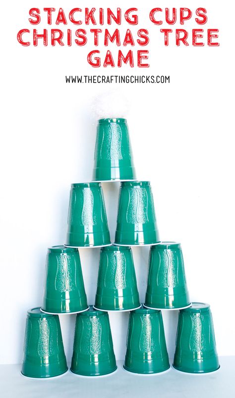 Stacking Cups Christmas Tree Game is a winner! From preschool age to elementary kids, everyone will love knocking down this Christmas Tree with a snowball. Hanukkah Preschool, Christmas Trivia Quiz, Christmas Tree Game, Easy Christmas Party, Fun Holiday Games, Breezeway Ideas, Christmas Games For Adults, Stacking Cups, Gifts Drawing