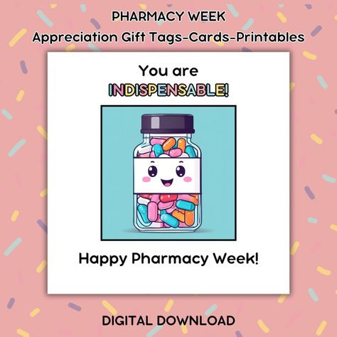 Funny Gift Tags, Great Employee, Pharmacy Week, Appreciation Gifts Diy, Pharmacy Tech, Employee Appreciation Gifts, Wrapping Party, Gift Tag Cards, Work Gifts