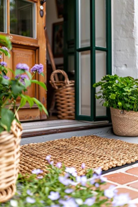 Welcoming Front Door Mat Ideas for Your Home Entry Door Rug, Outdoor Door Mats Front Entry, Front Door Mat Ideas, Welcoming Front Door, Door Mat Ideas, Front Porch Mat, Mat Ideas, Custom Front Doors, Porch Windows