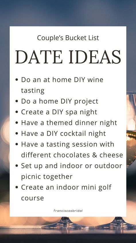 It's time to redefine date nights with this list of romantic date ideas to do at home! Whether you are in the mood for a wine tasting night, an at home DIY night, or a trip down memory lane, we have got you covered! These date ideas that will help to spice up your evenings without leaving the comfort of your own home! | Couple date ideas | Couple date night | Couple date ideas at home | Fun couple date ideas | Cheap couple date ideas | Couple date ideas free | Couple dates for rainy days |💓#LoveStory #RomanticEncounters #HeartfeltConnections #DateNightIdeas #SoulmateSearch #FlirtyFridays #CandlelitDinners #StarryEyedMoments #LoveQuotes #DreamyDates #WhisperedPromises #AmourAdventures Fun Date Ideas For Couples, Date Night Couple, Couple Date Ideas, Date Ideas At Home, Couple Date Night, Couple Dates, Wine And Paint Night, Fun Date Ideas, Date Ideas For Couples