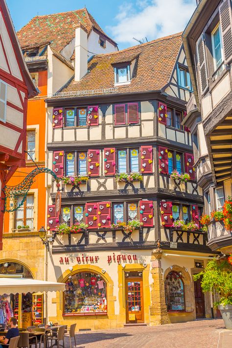 Fairytale Village, Colorful Village, Colmar France, Alsace France, Visit France, Beautiful Villages, Colmar, Beautiful Places To Travel, Beautiful Buildings