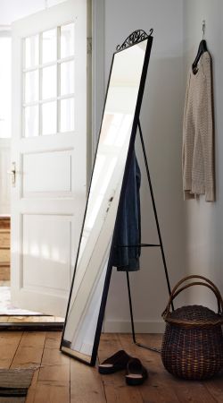 Ikea Bedroom Furniture, Backyard Cottage, Bedroom Sanctuary, Ikea Bedroom, Sanctuary Bedroom, Closet Room, Cottage Bedroom, Frame Mirror, Standing Mirror