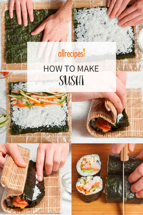 Resep Sushi, Make Your Own Sushi, Sushi Kit, Sushi Recipes Homemade, Making Sushi, Sushi Making, Make Sushi, Sushi At Home, Diy Sushi