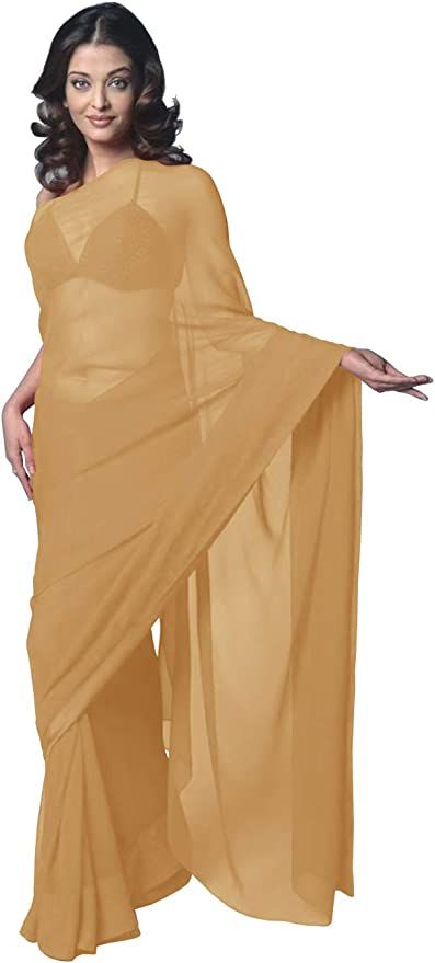 Amazon.com: Women's Bollywood Chiffon Plain Sari Festival Uniform Saree Wrap Fabric Unstitched Blouse Piece Party Wear (White) : Clothing, Shoes & Jewelry Plain Chiffon Saree, Chiffon Saree Party Wear, Pure Chiffon Sarees, Indian Bridesmaids, Haldi Outfit, Women Saree, Bridesmaid Saree, Plain Saree, Border Saree