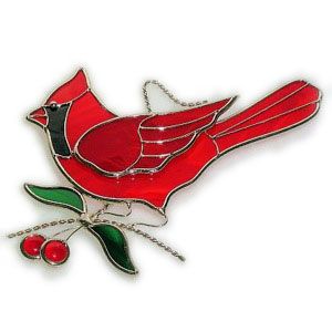 Stained Glass Cardinal Pattern | Cardinal and Cherries Suncatcher Cardinal Suncatcher, Stained Glass Cardinal, Red Cardinal Bird, L'art Du Vitrail, Stain Glass Ideas, Stain Glass Patterns, Glass Art Pictures, Stained Glass Bird, Stained Glass Birds