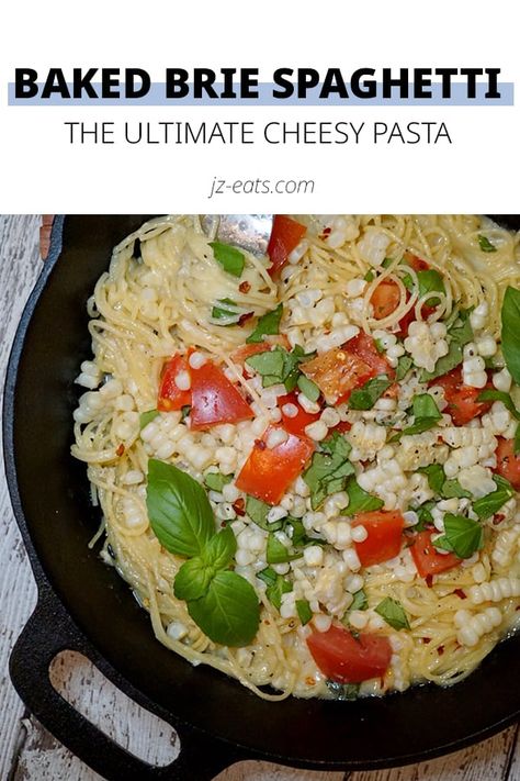 Brie Spaghetti, Cold Spaghetti Salad, Kid Friendly Vegetarian Recipes, Melted Brie, Spaghetti Salad, Fresh Tomato Sauce, Spaghetti Squash Recipes, Cheesy Pasta, Yummy Pasta Recipes