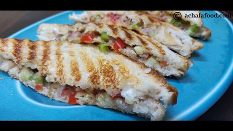 Sandwich Recipes Panini, Cream Cheese Sandwich, Grilled Vegetable Sandwich, Chilli Cheese Toast, Sambhar Recipe, Grilled Sandwich Recipe, Cheese Toast Recipe, Mutton Curry Recipe, Cheese Sandwich Recipe