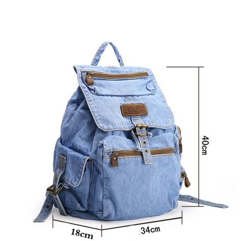 Tas Denim, Mochila Jeans, Backpack Sewing, Backpack Fabric, Jean Purses, Jean Backpack, Denim Backpack, Character Sheets, Denim Handbags