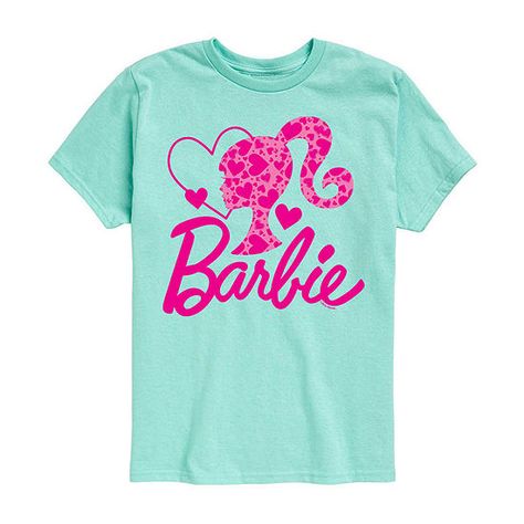 Big Girls Round Neck Short Sleeve Barbie Graphic T-Shirt - JCPenney Barbie Graphic, Barbie T Shirt, Tops Graphic, Barbie Birthday, Barbie Girl, Casual Girl, Cotton Knit, Casual Wardrobe, Graphic T Shirt