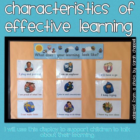 Cbeebies characters Organised Classroom, Characteristics Of Effective Learning, Early Years Ideas, Early Years Teaching, Year 1 Classroom, Asd Classroom, Reception Classroom, Visible Learning, Effective Classroom Management