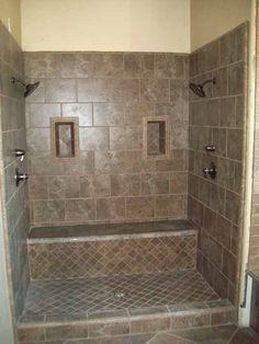 Dream Double Shower on Pinterest | Double Shower, Double Shower ... Double Shower Heads, Master Bath Shower, Bathroom Exhaust, Walk In Shower Designs, Double Shower, Master Shower, Master Bath Remodel, Bathroom Redo, Exhaust Fan