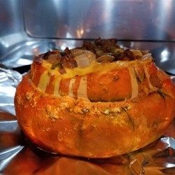 Sausage-Stuffed Turban Squash - Allrecipes.com Turban Squash Recipe, Turban Squash, Sausage And Vegetables, Acorn Squash Recipes, Thanksgiving Side, Roasted Butternut, Roasted Butternut Squash, Winter Squash, Squash Recipes