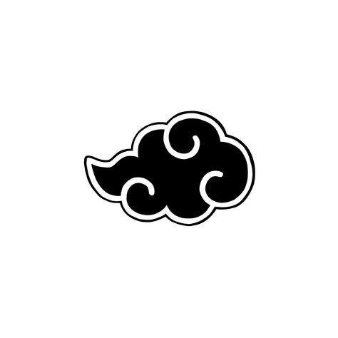 Naruto Clouds, Naruto Tattoo Ideas Design, Naruto Tattoos, Black Cloud Tattoo, Darth Vader Tattoo Design, Noir Tattoo, Small Black Tattoos, Mascara Oni, Cyberpunk Tattoo