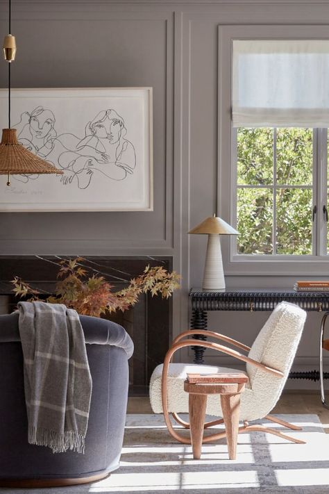 9 Color Trends That Will Take Over in 2023 Color Schemes 2023, Home Decor Color Schemes, Cozy Paint Colors, Reading Room Design, Grey Walls Living Room, Statement Furniture Pieces, Gray Painted Walls, Decor Color Schemes, Trending Paint Colors