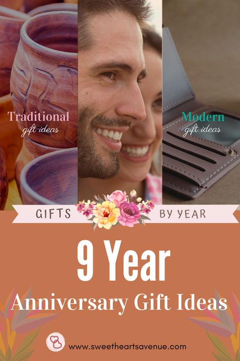 Easy Guide to 9 Year Anniversary Gift Ideas: Modern and Traditional Ideas for Guys, Ladies, and Couple 9 Year Wedding Anniversary Gifts For Him, 9th Wedding Anniversary Gifts For Him, 9 Year Anniversary Gift Ideas For Him, 9 Year Anniversary Gift, Anniversary Ideas For Her, 9 Year Wedding Anniversary, Anniversary Gifts By Year, 9 Year Anniversary, Year Anniversary Gift Ideas