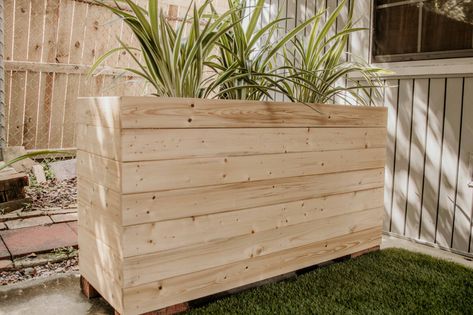 Planter On Wheels, Outdoor Furniture Ideas Backyards, Modern Planters Outdoor, Planters Ideas, Diy Planter Box, Outdoor Furniture Ideas, Outdoor Patio Space, Wood Planter Box, Planter Design