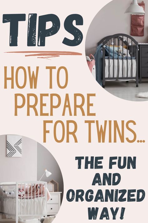 Twin Organization Ideas, Preparing For Twins, Twin Preparation, Small Twin Nursery, Nursery For Twins, Twins Tips, Boy Girl Twins Nursery, Twin Registry, Newborn Organization