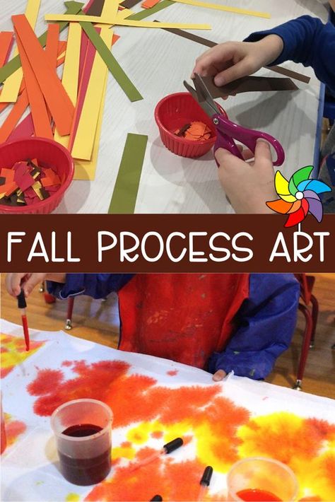 Fall Crafts And Activities For Toddlers, Preschool Process Art Ideas Fall, Preschool Fall Art Ideas, Open Ended Fall Activities For Preschool, Thanksgiving Fall Preschool Activities, Open Ended Thanksgiving Art, Fall Painting For Preschoolers, Open Ended Fall Art Preschool, Fall Collage Preschool