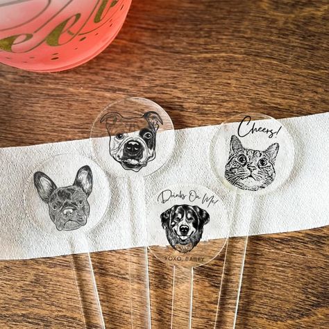 PRICES MAY VARY. Personalized Touch: Feature your pet's actual photo, adding a unique and sentimental element to your drinkware collection. High-Resolution Prints: High-quality photo printing ensures clear, vibrant, and detailed images of your beloved pet. Durable and Long-Lasting: Crafted from sturdy acrylic material, these stirrers are built to withstand repeated use and remain in excellent condition. Perfect for Any Occasion: Ideal for both everyday use and special events such as parties, gat Dog Stir Sticks Wedding, Dog Stir Sticks, Dog Drink Stirrers Wedding, Incorporate Pet Into Wedding, Wedding Pet Ideas, Fall Wedding Party Favors, Wedding Souvenirs For Guests, Unique Bridal Party Gifts, Wedding Details Unique