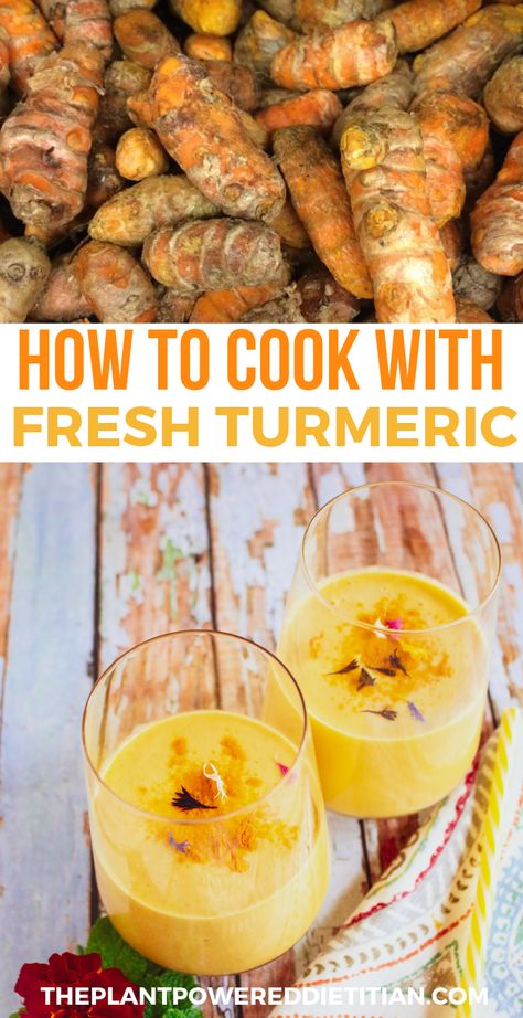 How to Cook with Fresh Turmeric Root (Vegan) | Unlock all the amazing #health benefits of Turmeric with my easy to follow guide! #blogging #blogger #health #nutrition #vegan #veganrecipes #vegetarian #root #tumeric Fresh Turmeric Recipes, Fresh Tumeric, Tumeric Root, Fresh Turmeric Root, Health Benefits Of Turmeric, Benefits Of Turmeric, Turmeric Recipes, Fresh Turmeric, Food For Health