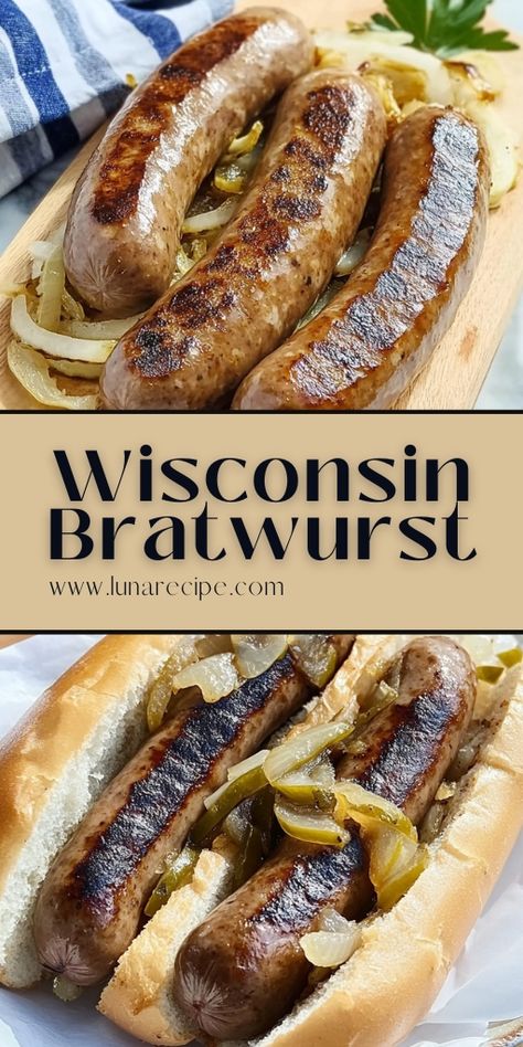 Get ready for a mouthwatering BBQ with this Grilled Wisconsin Bratwurst with Beer Onions recipe! 🌭🍻 Perfectly seasoned brats grilled to perfection and topped with caramelized onions soaked in beer—this is a must-try for any cookout. A delicious nod to Wisconsin’s rich bratwurst tradition. 👉 Pin now and fire up the grill for your next BBQ! #Bratwurst #WisconsinRecipes #GrillRecipes #BeerOnions #BBQIdeas #SummerCookout #ComfortFood Grilled Bratwurst, Grilled Brats, Brats Recipes, Bratwurst Recipes, Bratwurst Sausage, Healthy Dinner Options, Grilled Sausage, Summer Cookouts, Onion Recipes