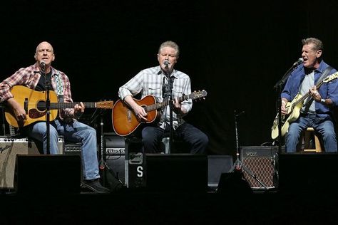 Musicians Bernie Leadon, Don Henley and Glenn Frey of The Eagles perform at Perth Arena History Of The Eagles, Bernie Leadon, Don Henley, Randy Meisner, Eagle Pose, Eagles Band, Beverly Hills Cop, American Airlines Center, Glenn Frey