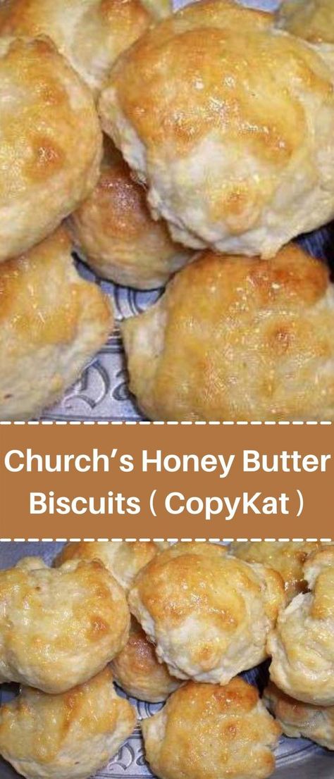 Church’s Honey Butter Biscuits ( CopyKat ) Churches Biscuits, Honey Biscuit Recipe, Honey Biscuits, Butter Biscuits Recipe, Honey Butter Biscuits, Honey Butter Recipe, Pecan Shortbread, Homemade Biscuits Recipe, Butter Biscuits