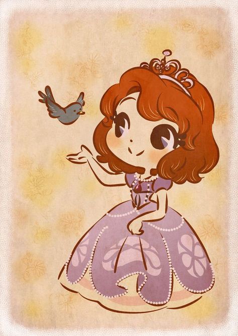 Beautiful fanart of Sofia the First Sofia The First Cartoon, Princesa Sophia, Disney Princess Sofia, Princess Sofia The First, Whimsical Art Journal, Cute Disney Drawings, Kids Art Class, Sofia The First, Disney Princess Pictures