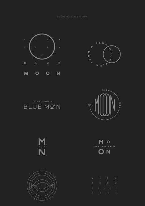 View From A Blue Moon on Behance Minimal Logos Inspiration, Minimal Branding Design, Great Logo Design, Minimal Logo Branding, 블로그 디자인, Typographie Logo, Logos Photography, Logo Generator, Inspiration Logo Design