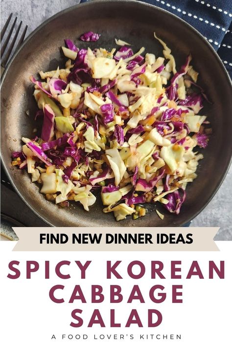 Our Korean-Style Spicy Cabbage Salad offers a delightful fusion of bold flavors and crunchy textures. Korean Cabbage Salad, Spicy Cabbage Salad, Korean Cabbage, Korean Salad, Spicy Cabbage, Pork Pasta, Korean Side Dishes, Spicy Korean, Korean Fried Chicken