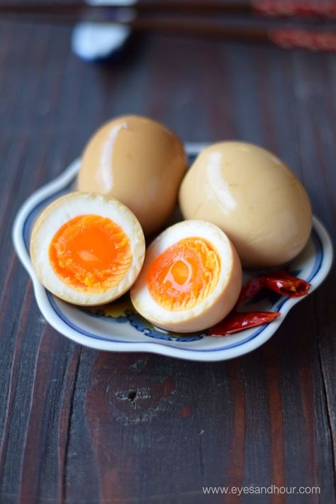 10 minutes · Serves 2 · Ajitama have always been my favorite topping for ramen, hands down. These soy-marinated eggs can also be a healthy and convenient snack all on their own! You could even doll them up a little to serve… More Ajitama Egg Recipe, Tamago Recipe, Ramen Egg Recipe, Marinated Eggs, Ramen Eggs, Crostini Toppings, Newest Recipes, Simple Marinade, Healthy Chinese Recipes