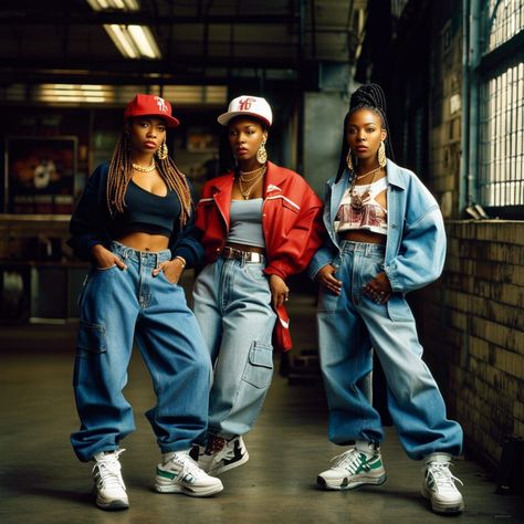 90’s Hip Hop Outfits, 90s Hiphop Outfit Women, 1990s Hip Hop Fashion, 90s Hip Hop Outfits For Women, 90s Hiphop Outfit, Hiphop Style Outfits, Hiphop Fashion Women, 90s Hiphop Fashion, Tlc Outfits