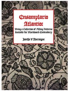 At long last, and as promised.  Ensamplario Atlantio: Being a Collection of Filling Patterns Suitable for Blackwork Embroidery is here in PDF format! I have to admit that my ambition ran away with … Blackwork Embroidery Designs, Blackwork Embroidery Patterns, Blackwork Designs, Blackwork Patterns, Blackwork Embroidery, Embroidery Book, Back Stitch, Pattern Books, Embroidery Pattern