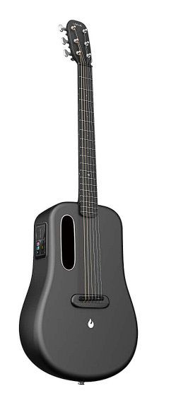 Play your music in a whole new way with the LAVA ME 3 smart guitar. This guitar features a 3.5″ touchscreen that sits right on the fretboard. With this, you can create music, play games, and watch music tutorials. In fact, it offers a tuner, metronome, and recorder. The LAVA ME 3 also comes with an immersive speaker system that delivers industry-leading audio quality. In fact, it has a built-in subwoofer and 2 full-range speakers that produce deep bass tones and crystal-clear highs. Lava Me 3 Guitar, Lava Guitar, Smart Guitar, Inspiration Painting, All About Music, Music Shop, Guitar Stuff, Music Guitar, Music Love