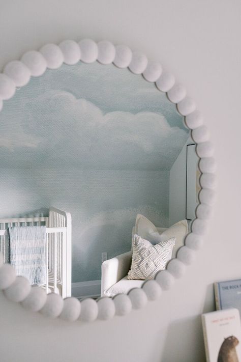 Cloud Nursery Theme, Cloud Bedroom, Sky Nursery, Dreamy Nursery, Cloud Theme, Clouds Nursery, Nursery Room Design, Wallpaper Project, Baby Room Inspiration