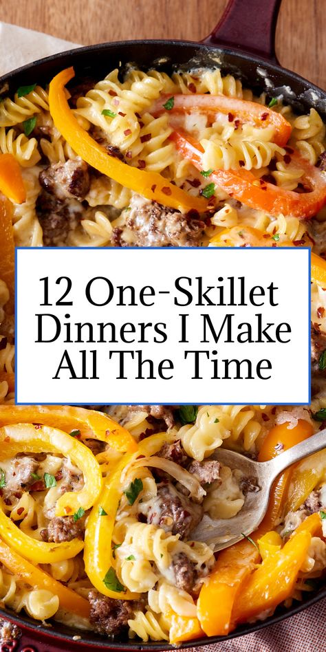 Vegetarian Skillet, Easy Skillet Dinner, Food Meaning, Baked Lasagna, Sweet Potato Skillet, Skillet Pasta, One Skillet Meals, Skillet Dinners, One Skillet