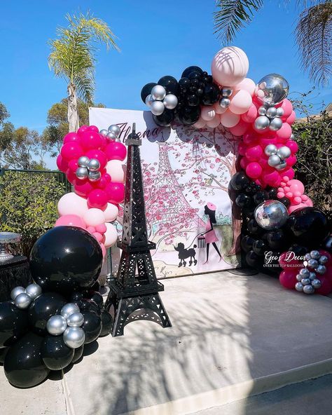 Paris Balloon Decoration, Paris Theme Balloon Garland, Paris Balloon Garland, Paris Balloon Arch, Paris Decorations Party, Paris Prom Theme, Paris Theme Party Decorations, فيكتوريا سيكريت, Baloon Garland