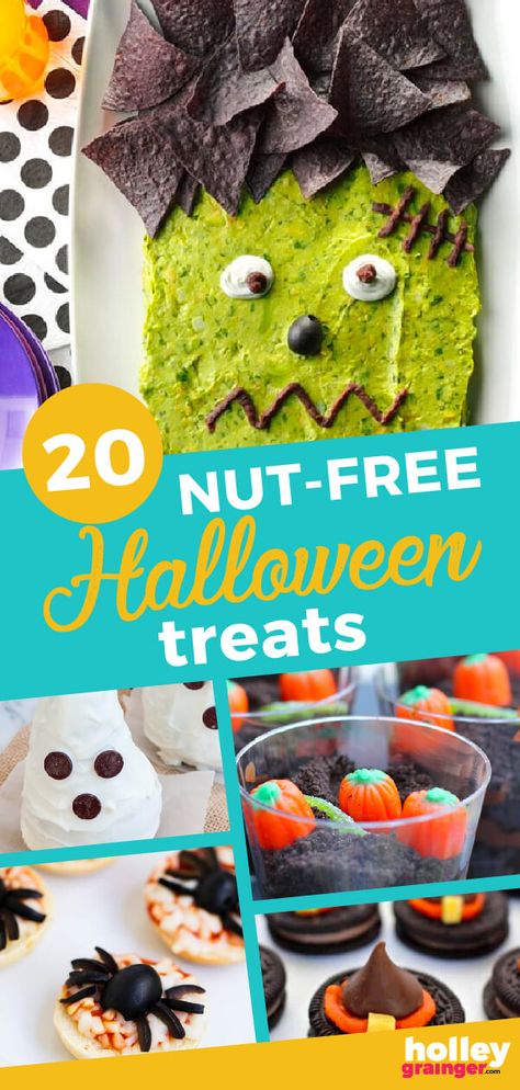 These 20 nut-free Halloween treats deliver zero nuts and plenty of fun making them perfect for nut-free lunchboxes and classroom parties. Nut Free Treats, Nut Free Snacks For Kids, Halloween Treats For Toddlers, Halloween Witch Hat Cookies, Nut Free Snacks, Halloween School Treats, Super Healthy Kids, Halloween Treats For Kids, Nut Free Recipes