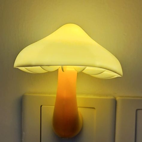 #ad Mushroom Nightlight, Frog Bathroom, Stairs In Kitchen, Hallway Corridor, Plug In Wall Lamp, Cute Night Lights, Mushroom Lights, Bed Lamp, Cute Mushroom